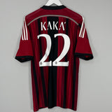 Shop 2014/15 AC MILAN KAKA #22 HOME SHIRT (L) ADIDAS, classic football shirts, vintage football shirts & retro soccer jerseys at Cult Kits