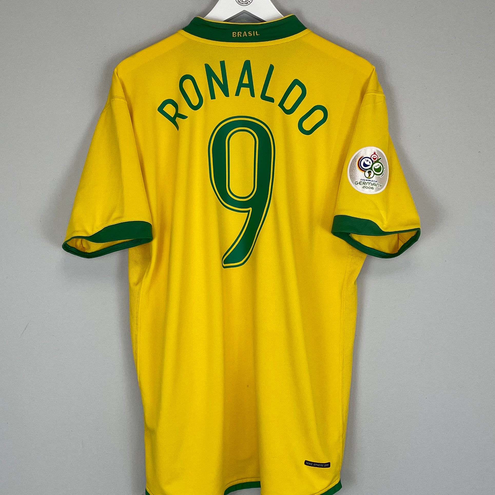 Shop 2006/08 BRAZIL RONALDO #9 HOME SHIRT (XL) NIKE, classic football shirts, vintage football shirts & retro soccer jerseys at Cult Kits