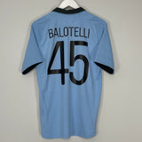 Shop 2012/13 MANCHESTER CITY BALOTELLI #45 HOME SHIRT (M) UMBRO, classic football shirts, vintage football shirts & retro soccer jerseys at Cult Kits