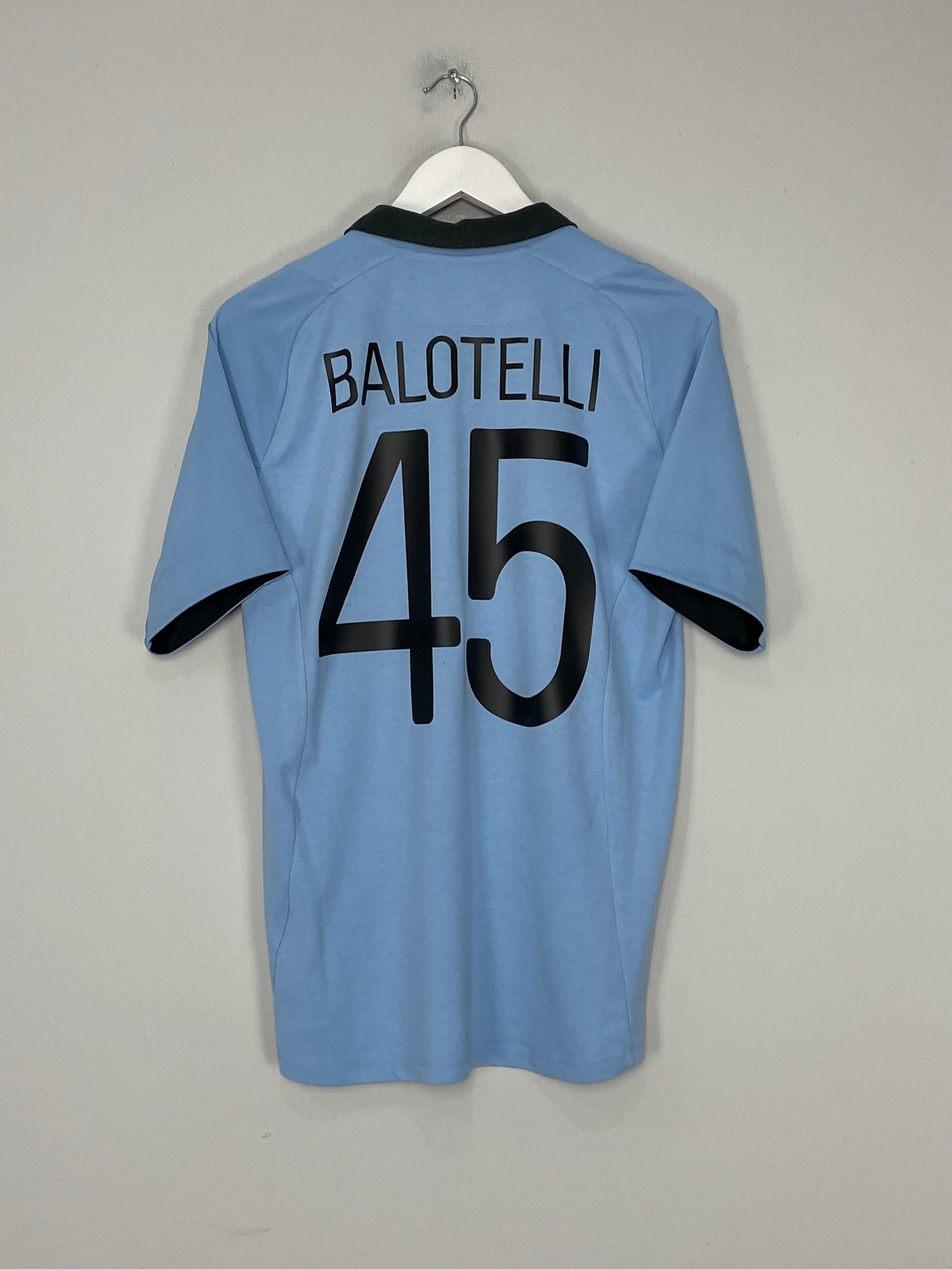Shop 2012/13 MANCHESTER CITY BALOTELLI #45 HOME SHIRT (M) UMBRO, classic football shirts, vintage football shirts & retro soccer jerseys at Cult Kits