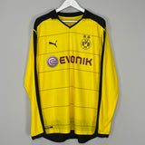 Shop 2015/16 DORTMUND AUBAMEYANG #17 L/S HOME SHIRT (XL) PUMA, classic football shirts, vintage football shirts & retro soccer jerseys at Cult Kits