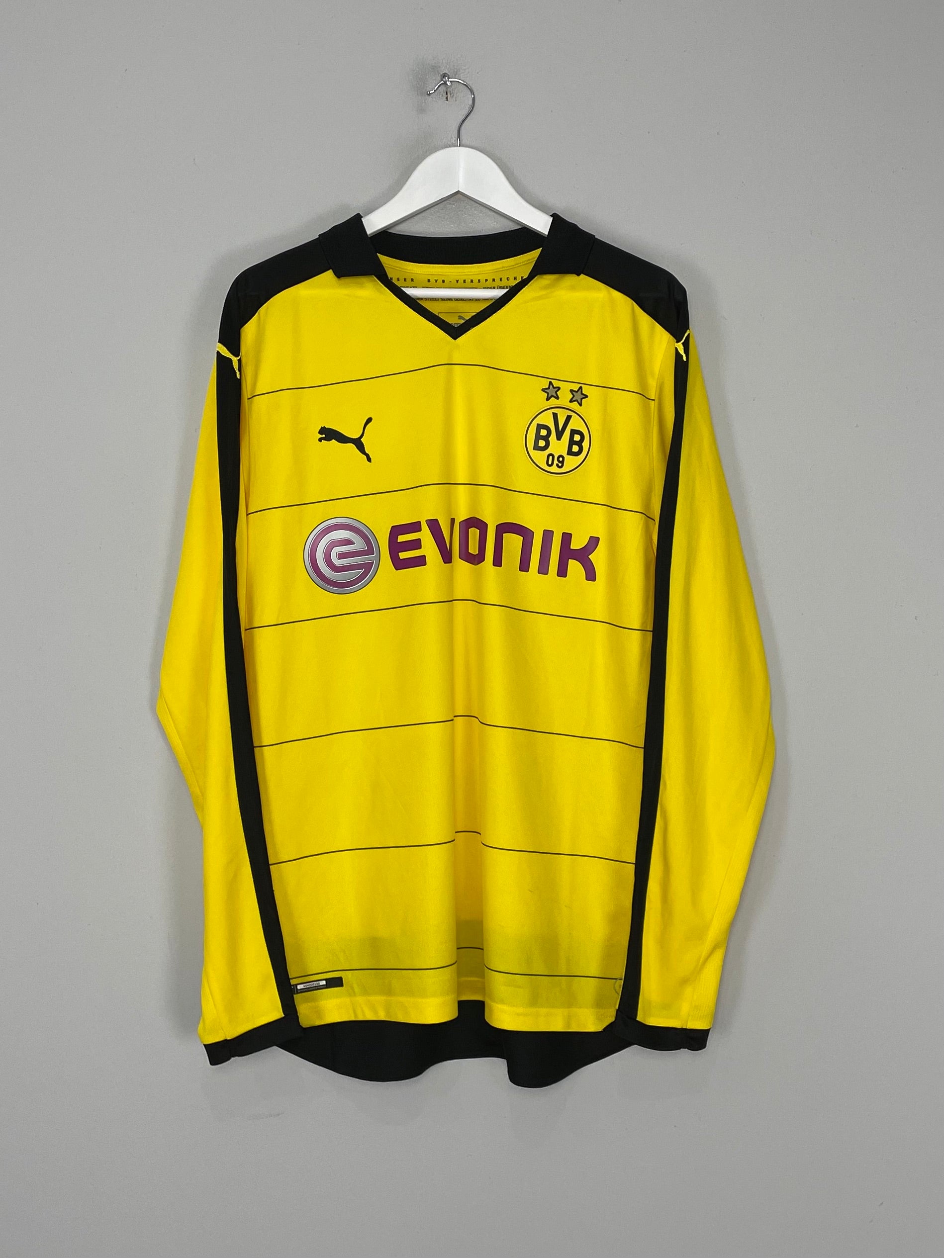 Shop 2015/16 DORTMUND AUBAMEYANG #17 L/S HOME SHIRT (XL) PUMA, classic football shirts, vintage football shirts & retro soccer jerseys at Cult Kits