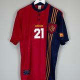 1996/98 SPAIN LUIS ENRIQUE #21 HOME SHIRT (XL) ADIDAS
