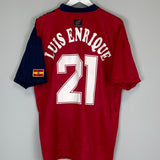 1996/98 SPAIN LUIS ENRIQUE #21 HOME SHIRT (XL) ADIDAS