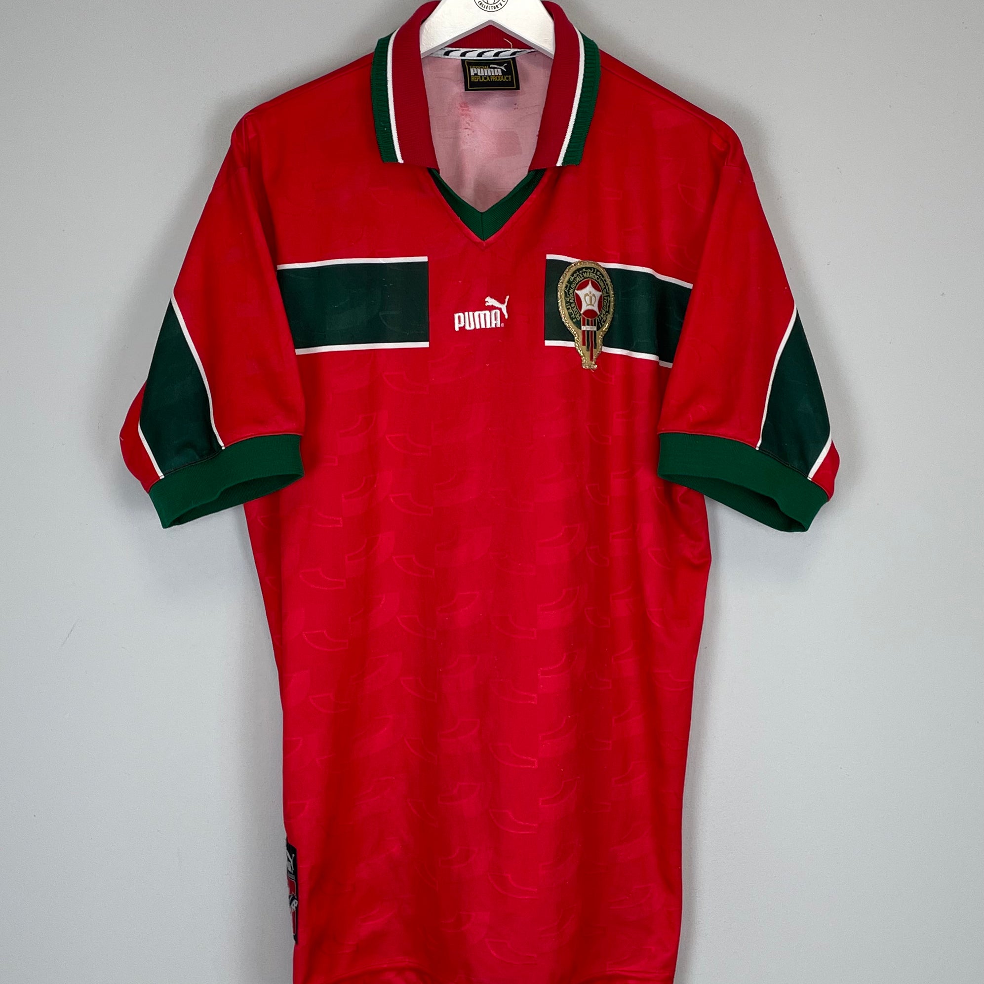 Shop 1998/99 MOROCCO HOME SHIRT (XL) PUMA, classic football shirts, vintage football shirts & retro soccer jerseys at Cult Kits