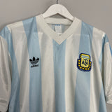 Shop 1990/91 ARGENTINA HOME SHIRT (M) ADIDAS, classic football shirts, vintage football shirts & retro soccer jerseys at Cult Kits