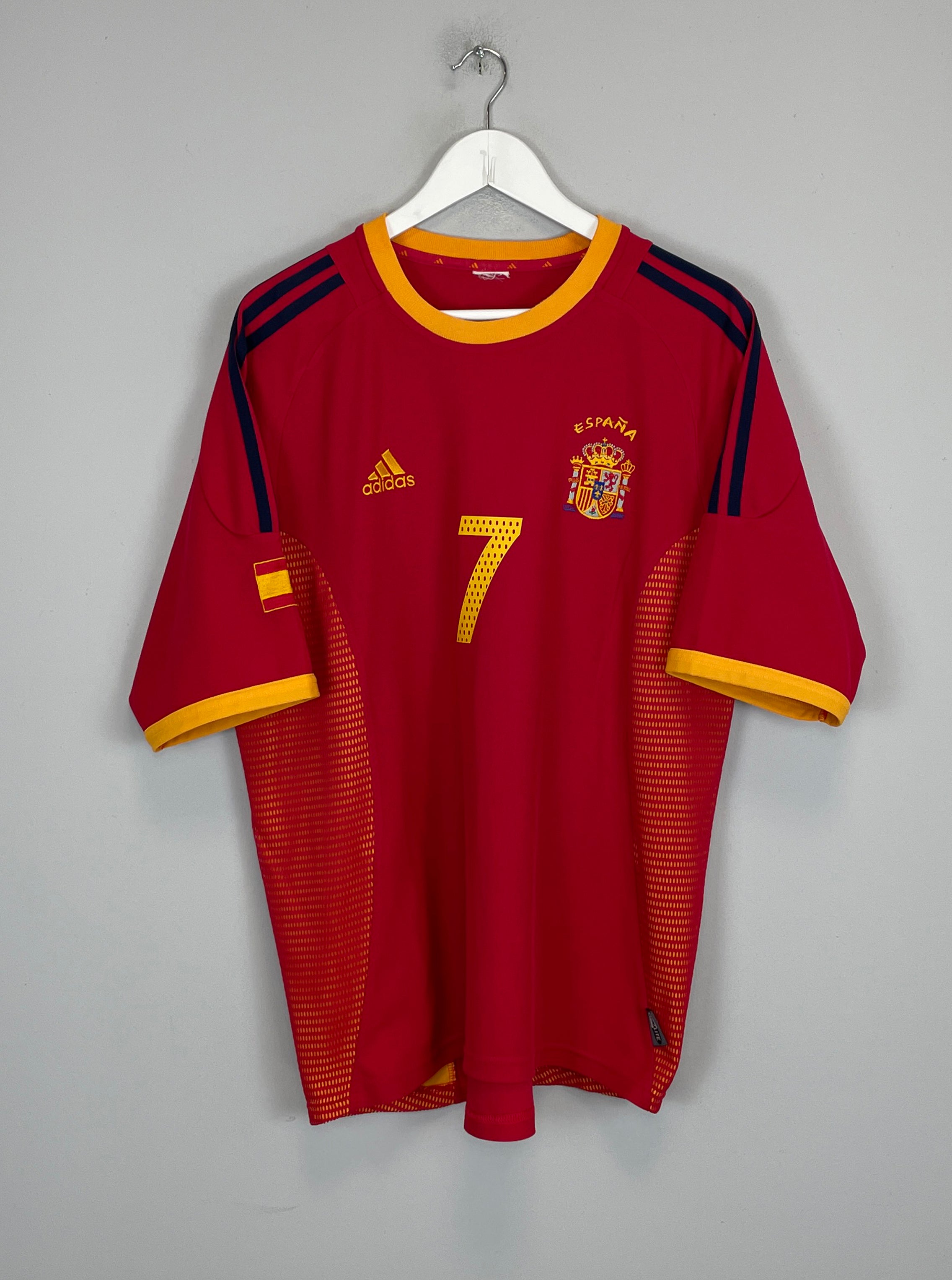 Shop 2002/04 SPAIN RAUL #7 HOME SHIRT (L) ADIDAS, classic football shirts, vintage football shirts & retro soccer jerseys at Cult Kits