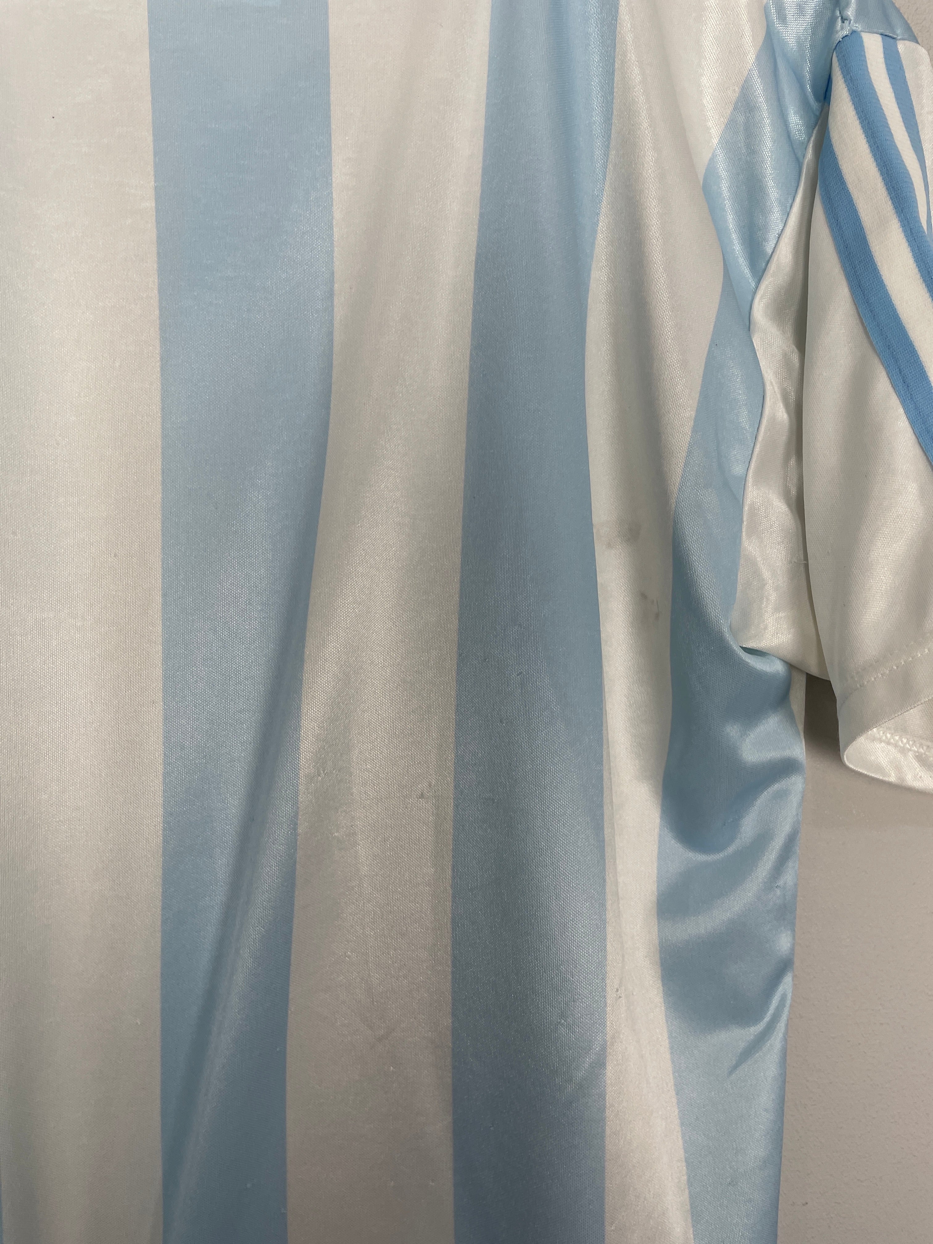 Shop 1990/91 ARGENTINA HOME SHIRT (M) ADIDAS, classic football shirts, vintage football shirts & retro soccer jerseys at Cult Kits