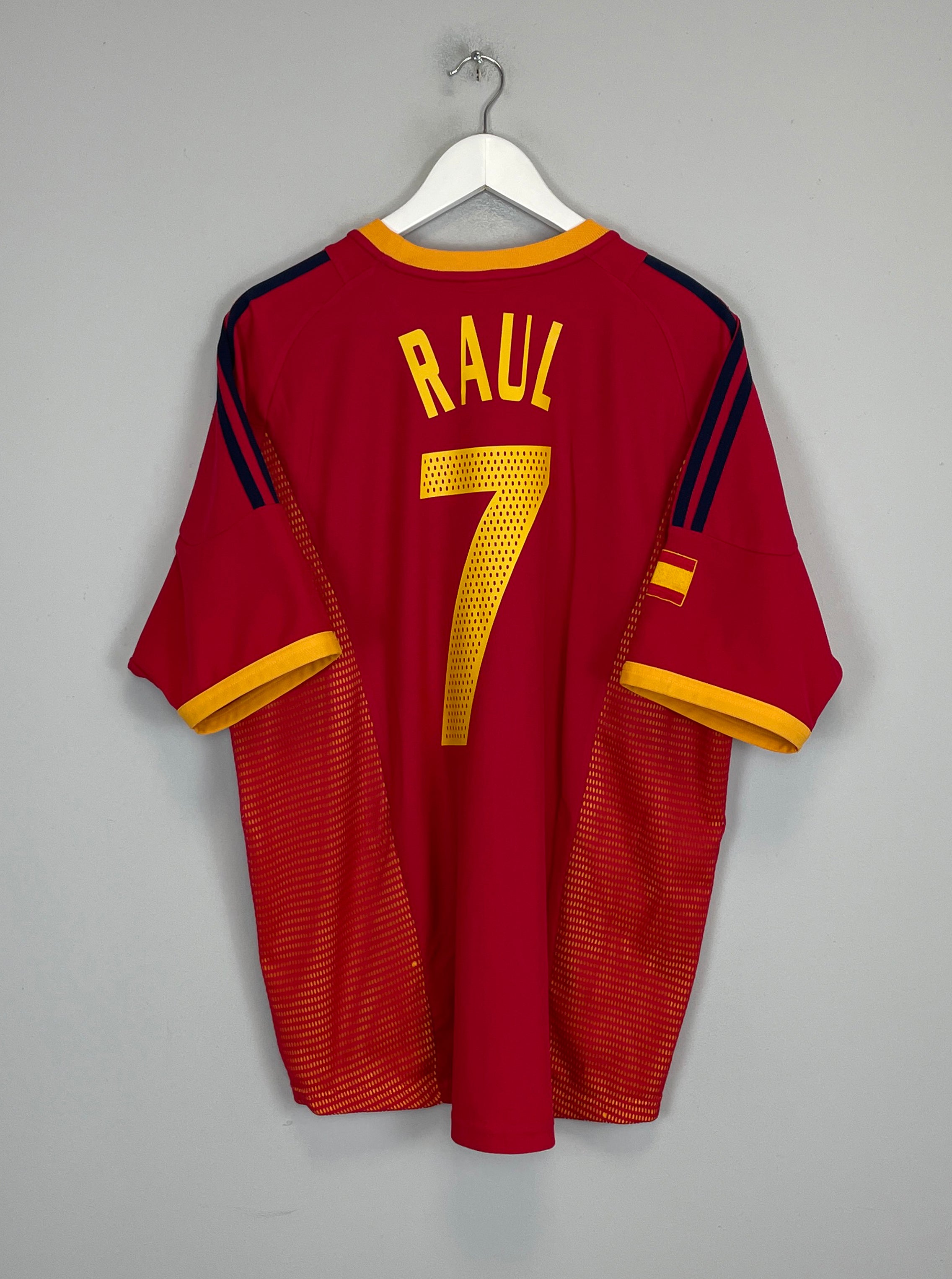 Shop 2002/04 SPAIN RAUL #7 HOME SHIRT (L) ADIDAS, classic football shirts, vintage football shirts & retro soccer jerseys at Cult Kits