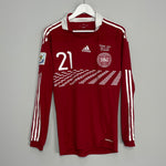 Shop 2010/11 DENMARK ERIKSEN #21 *MATCH ISSUE* HOME SHIRT (L) ADIDAS, classic football shirts, vintage football shirts & retro soccer jerseys at Cult Kits