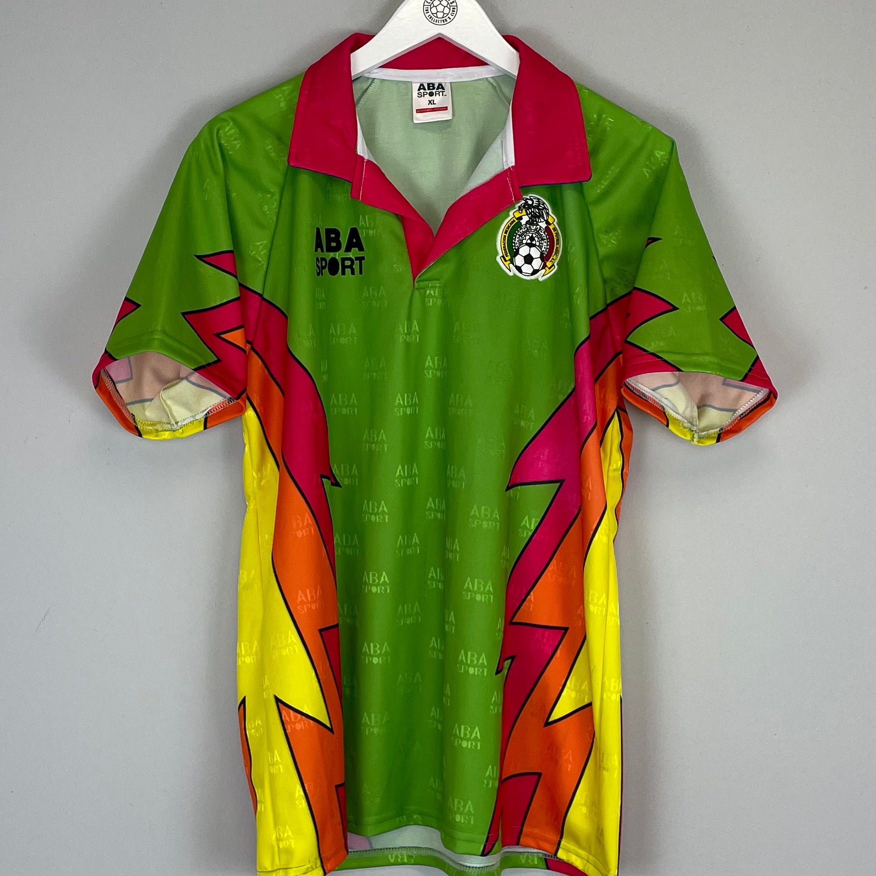 Shop 1995 MEXICO CAMPOS #1 *REISSUE* GK SHIRT (XL) ABA SPORT, classic football shirts, vintage football shirts & retro soccer jerseys at Cult Kits