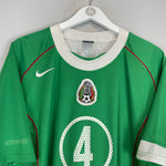 Shop 2004/06 MEXICO R.MARQUEZ #4 HOME SHIRT (XL) NIKE, classic football shirts, vintage football shirts & retro soccer jerseys at Cult Kits
