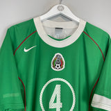 Shop 2004/06 MEXICO R.MARQUEZ #4 HOME SHIRT (XL) NIKE, classic football shirts, vintage football shirts & retro soccer jerseys at Cult Kits