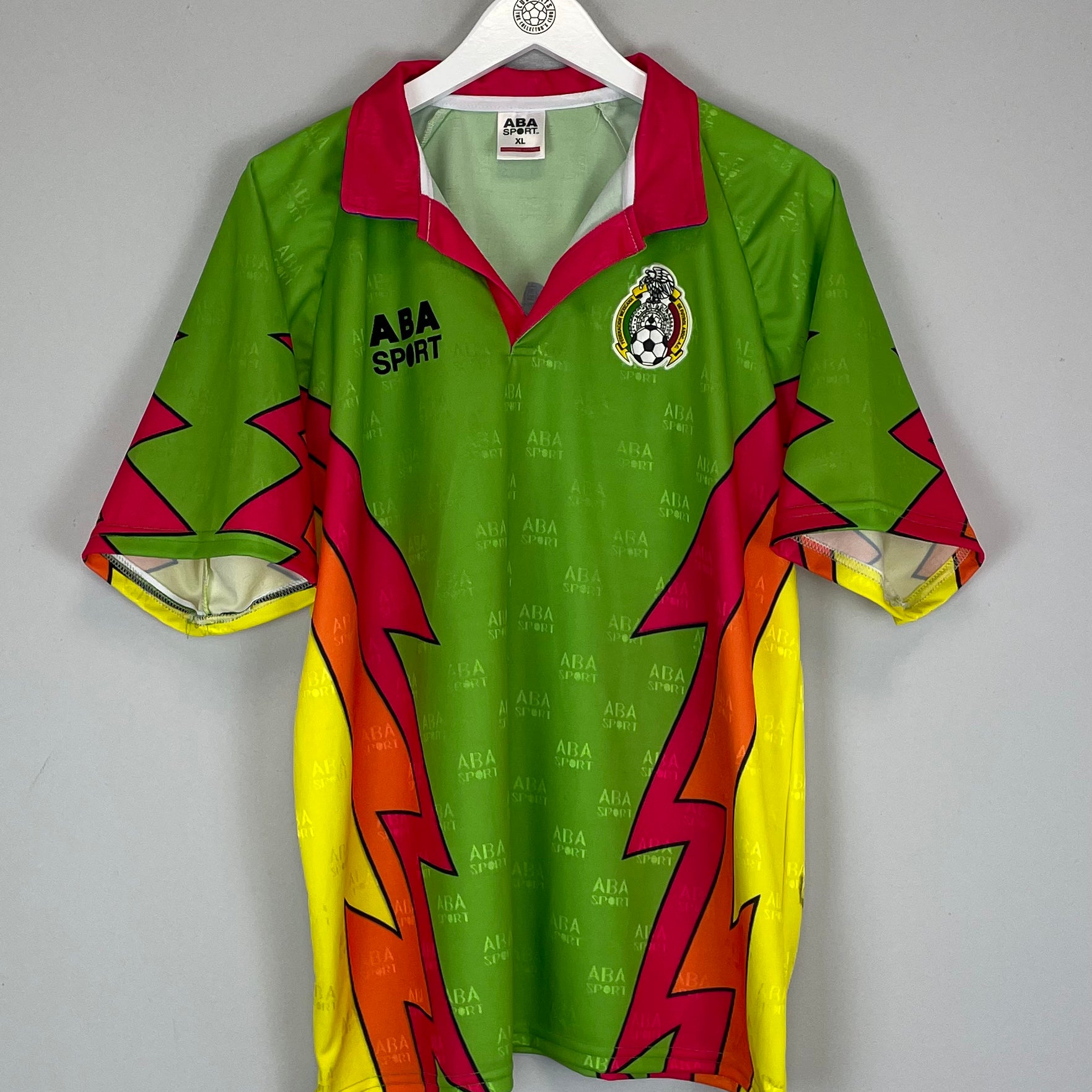 Shop 1995 MEXICO CAMPOS #1 *RE-ISSUE* GK SHIRT (XL) ABA SPORT, classic football shirts, vintage football shirts & retro soccer jerseys at Cult Kits
