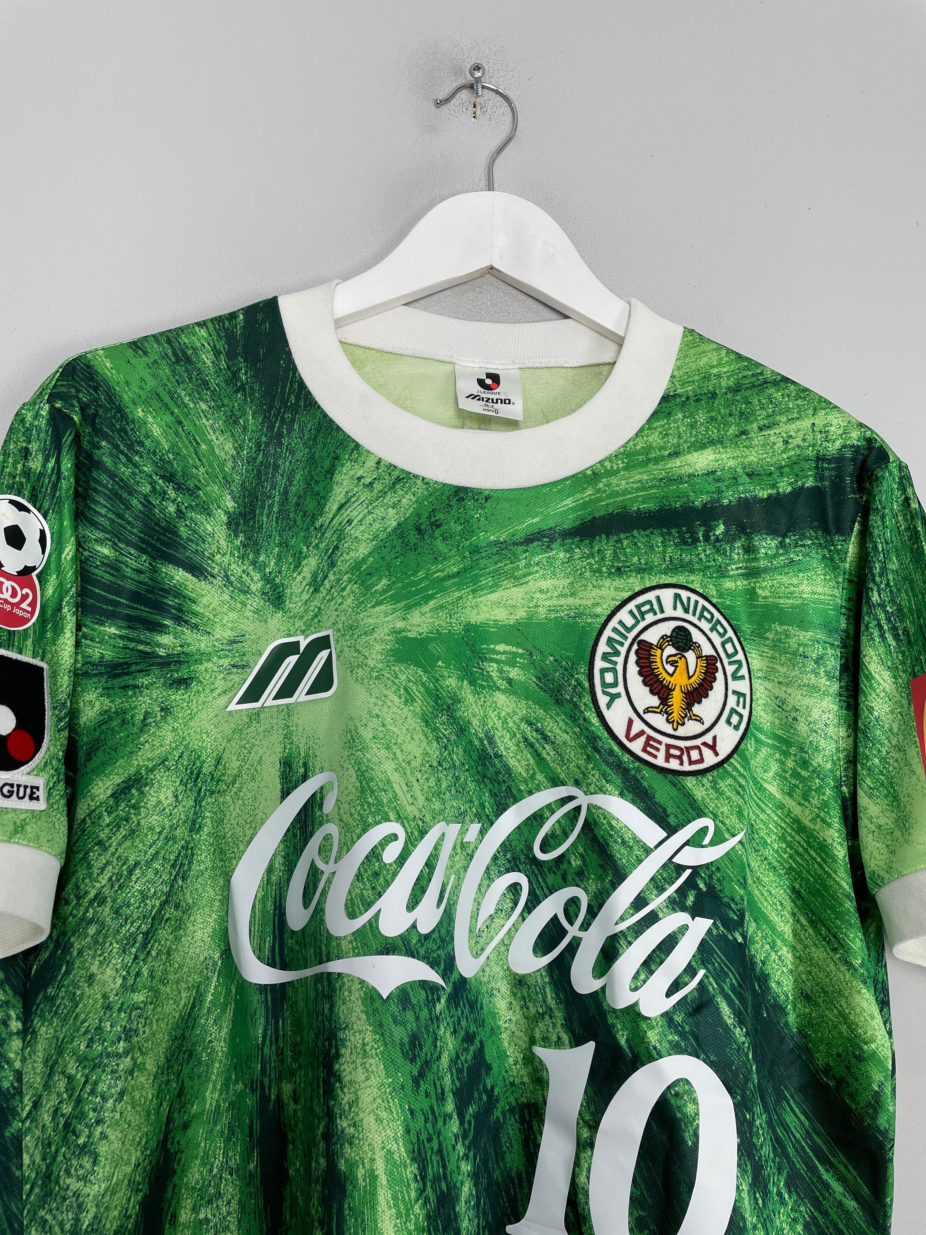 Shop 1993/95 TOKYO VERDY KAZU #10 HOME SHIRT (L) MIZUNO, classic football shirts, vintage football shirts & retro soccer jerseys at Cult Kits