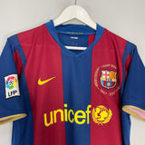 Shop 2007/08 BARCELONA RONALDINHO #10 HOME SHIRT (M) NIKE, classic football shirts, vintage football shirts & retro soccer jerseys at Cult Kits