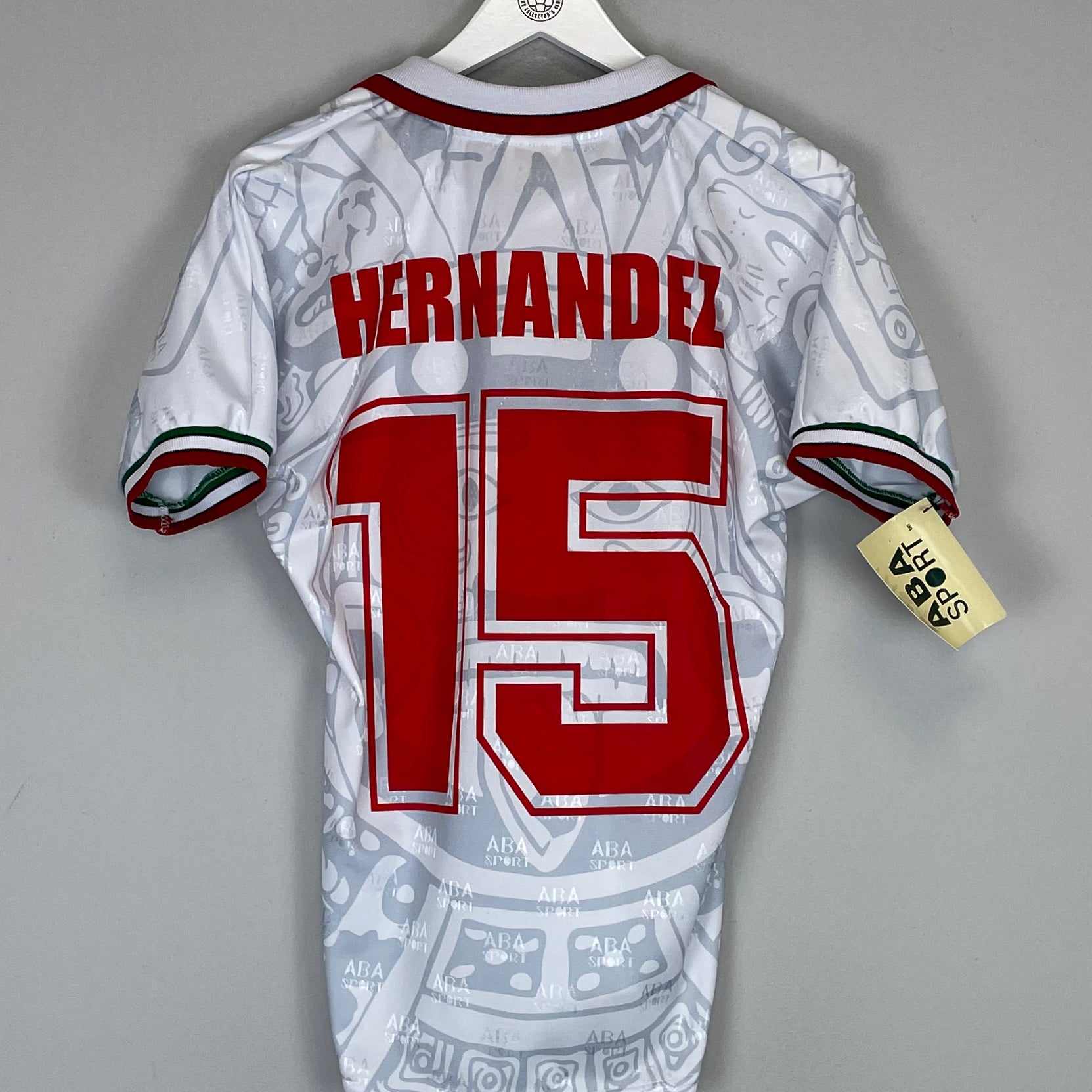 Shop 1998 MEXICO HERNANDEZ #15 *REISSUE* BNWT AWAY SHIRT (S) ABA SPORT, classic football shirts, vintage football shirts & retro soccer jerseys at Cult Kits