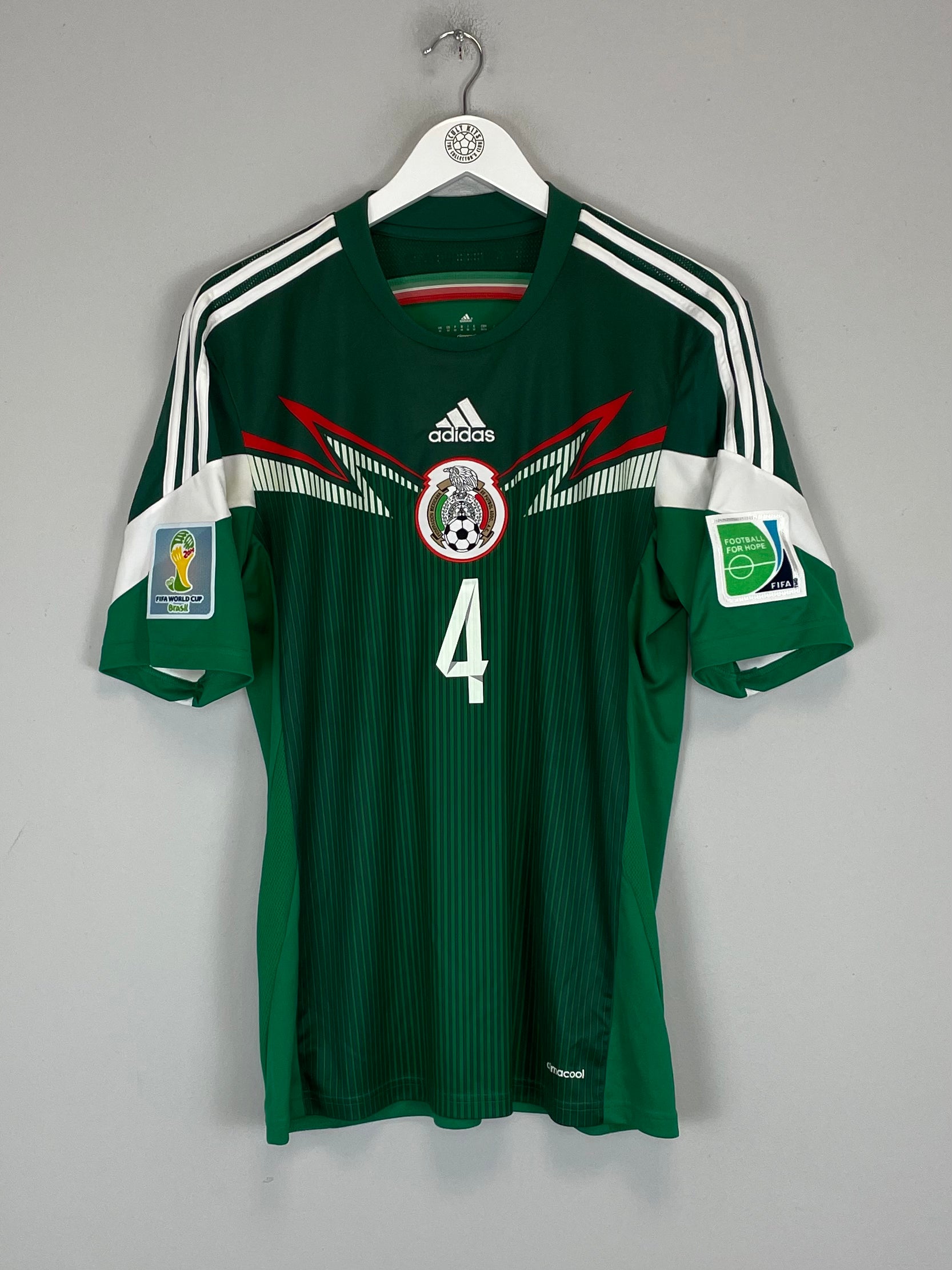 Shop 2014/15 MEXICO R.MARQUEZ #4 HOME SHIRT (M) ADIDAS, classic football shirts, vintage football shirts & retro soccer jerseys at Cult Kits