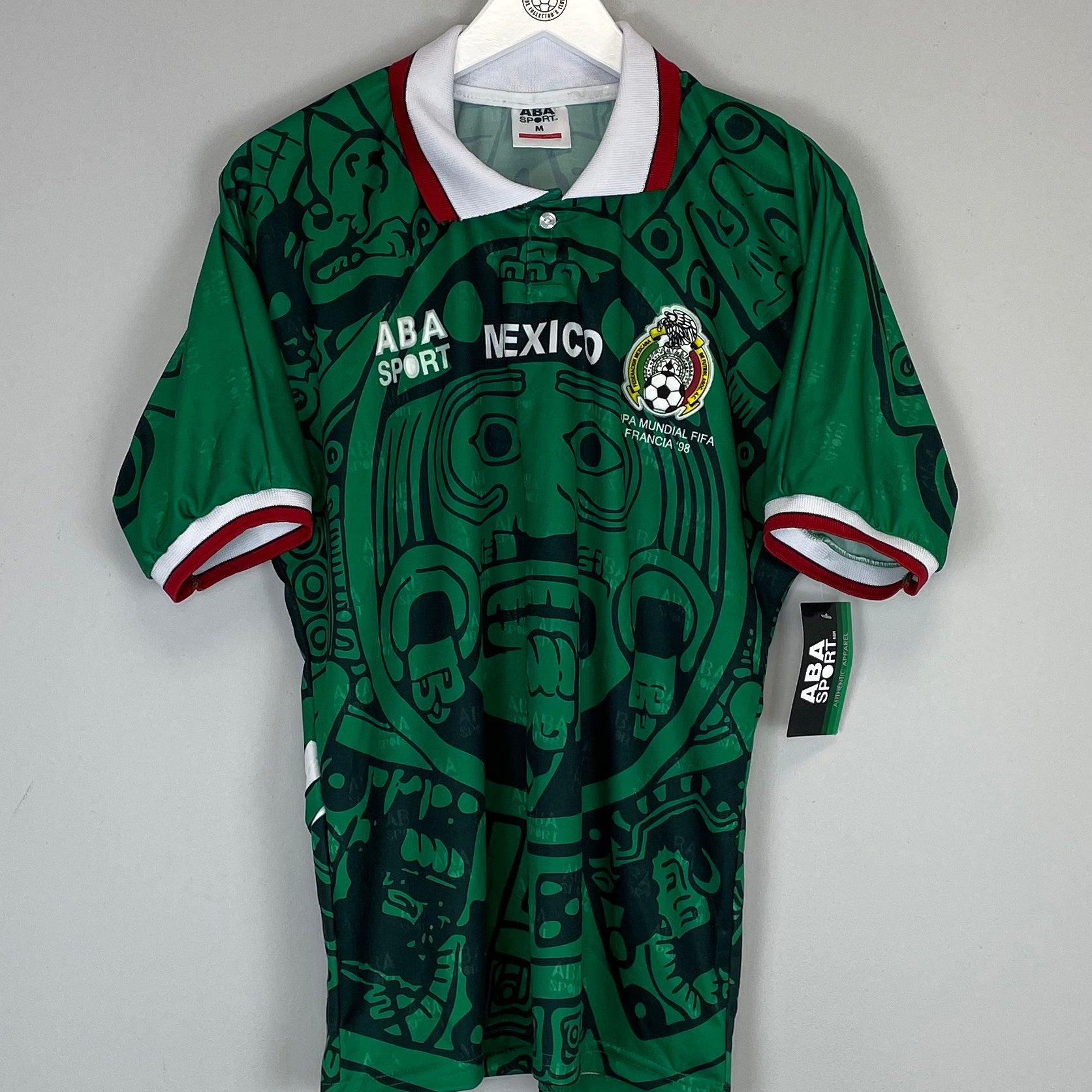 Shop 1998 MEXICO *RE-ISSUE* BNWT HOME SHIRT (M) ABA SPORT, classic football shirts, vintage football shirts & retro soccer jerseys at Cult Kits