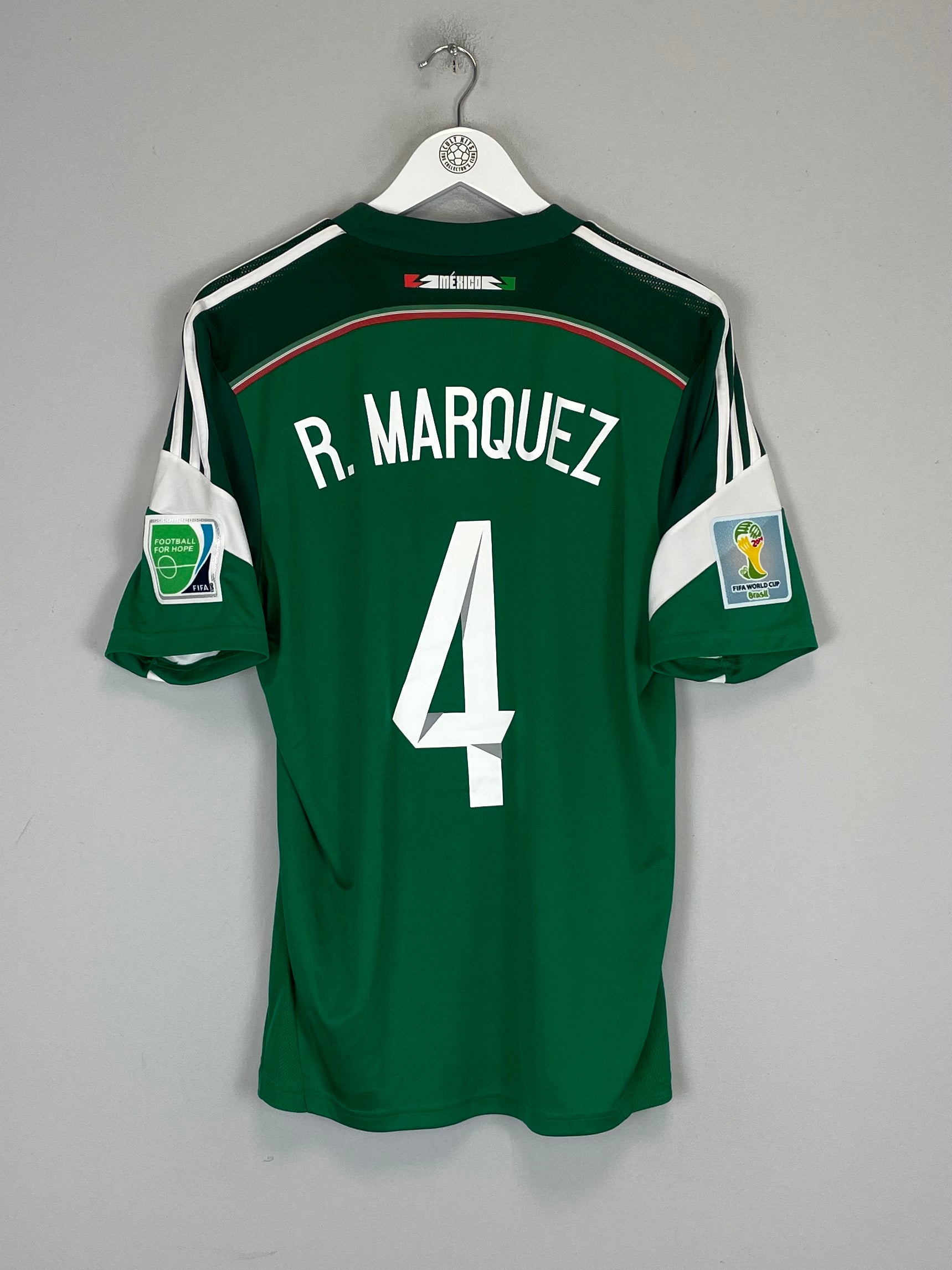 Shop 2014/15 MEXICO R.MARQUEZ #4 HOME SHIRT (M) ADIDAS, classic football shirts, vintage football shirts & retro soccer jerseys at Cult Kits