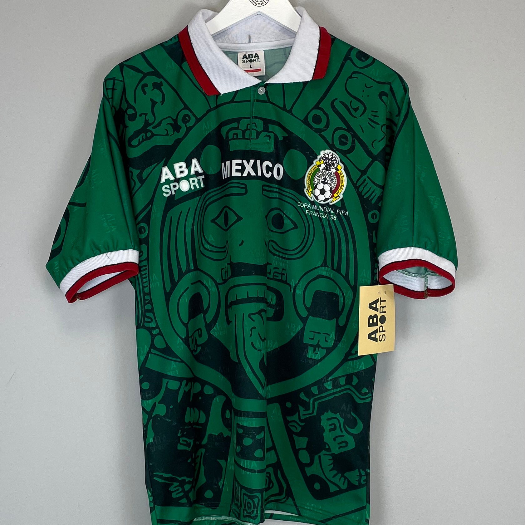 Shop 1998 MEXICO *RE-ISSUE* BNWT HOME SHIRT (L) ABA SPORT, classic football shirts, vintage football shirts & retro soccer jerseys at Cult Kits