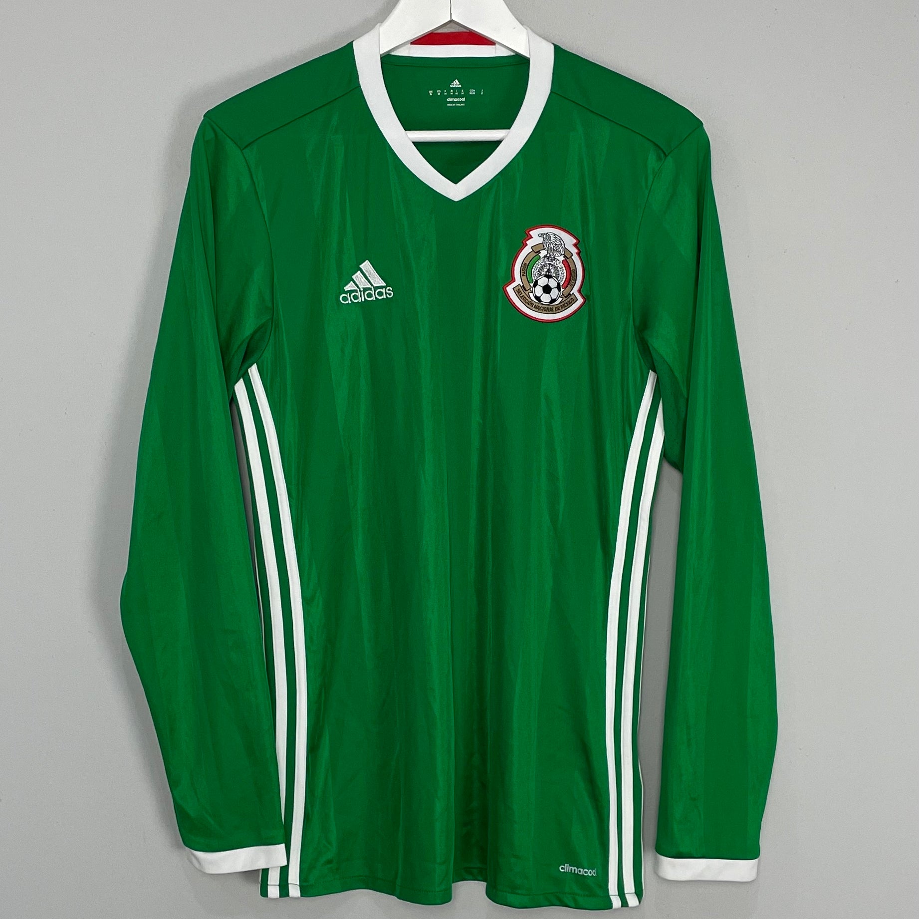 Shop 2016/17 MEXICO L/S HOME SHIRT (M) ADIDAS, classic football shirts, vintage football shirts & retro soccer jerseys at Cult Kits