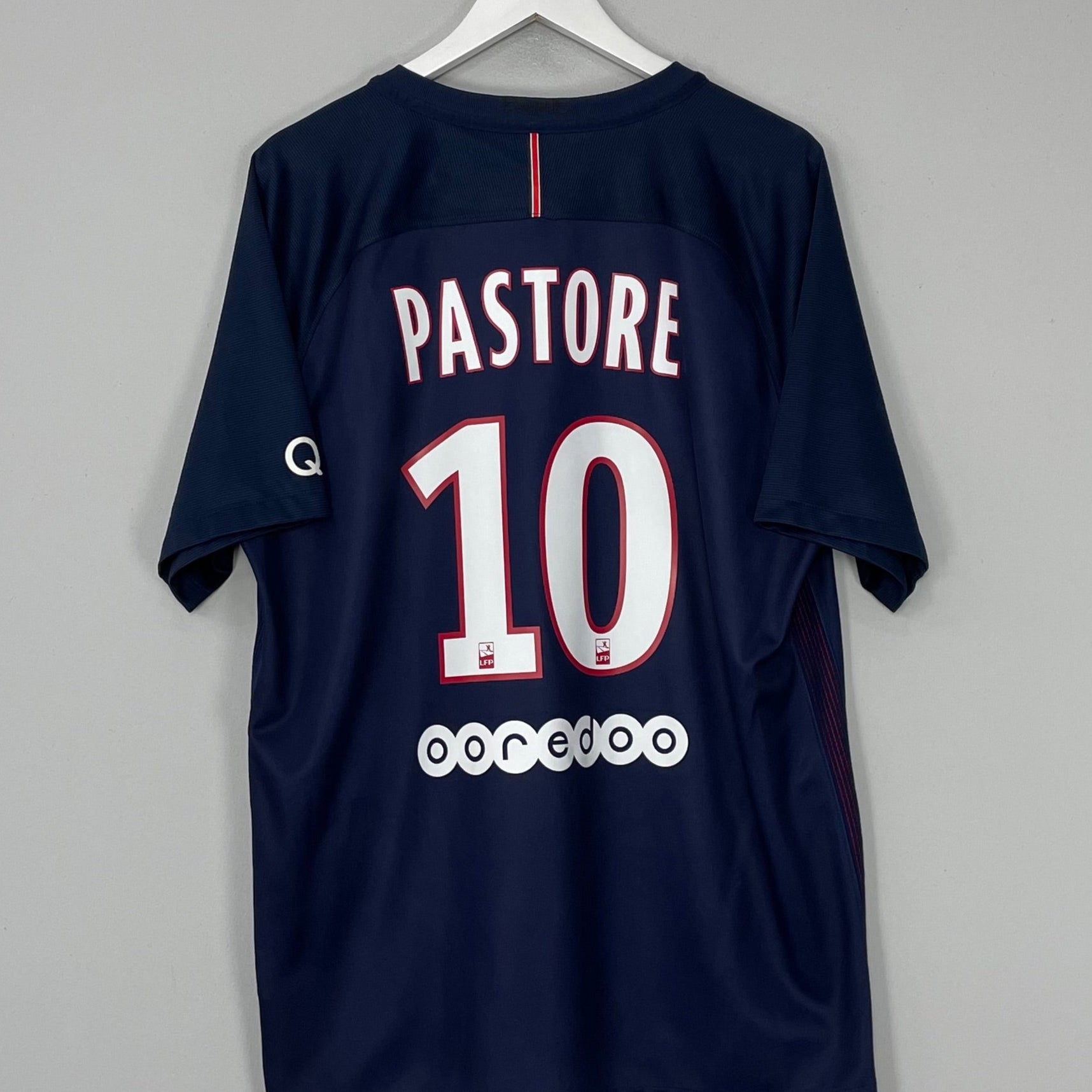 Shop 2016/17 PSG PASTORE #10 HOME SHIRT (XL) NIKE, classic football shirts, vintage football shirts & retro soccer jerseys at Cult Kits