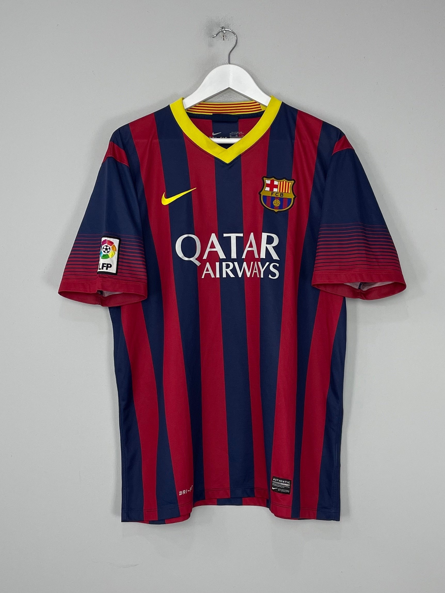 Shop 2013/14 BARCELONA MESSI #10 HOME SHIRT (XL) NIKE, classic football shirts, vintage football shirts & retro soccer jerseys at Cult Kits
