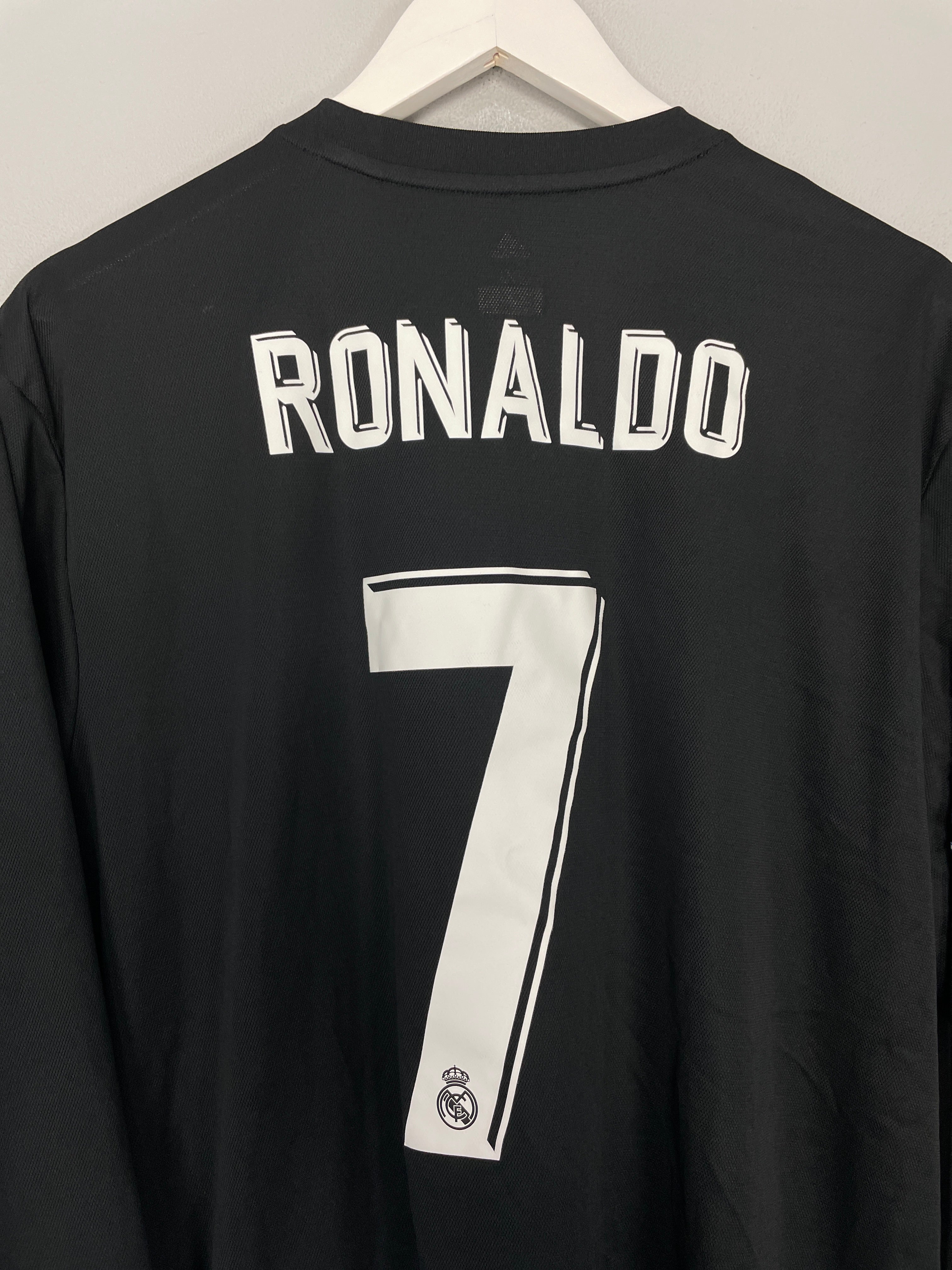 Shop 2017/18 REAL MADRID RONALDO #7 L/S AWAY SHIRT (XXL) ADIDAS, classic football shirts, vintage football shirts & retro soccer jerseys at Cult Kits