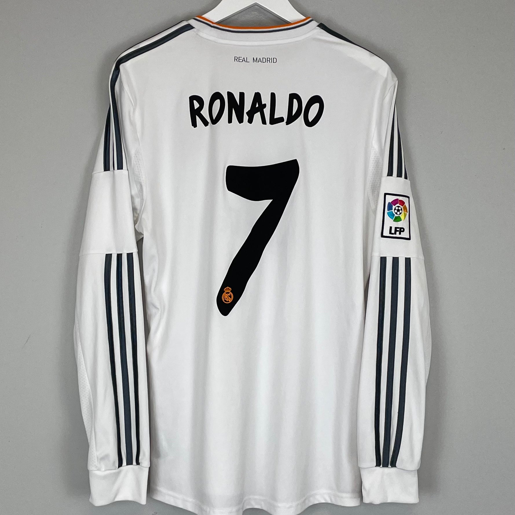 Shop 2013/14 REAL MADRID RONALDO #7 L/S HOME SHIRT (L) ADIDAS, classic football shirts, vintage football shirts & retro soccer jerseys at Cult Kits