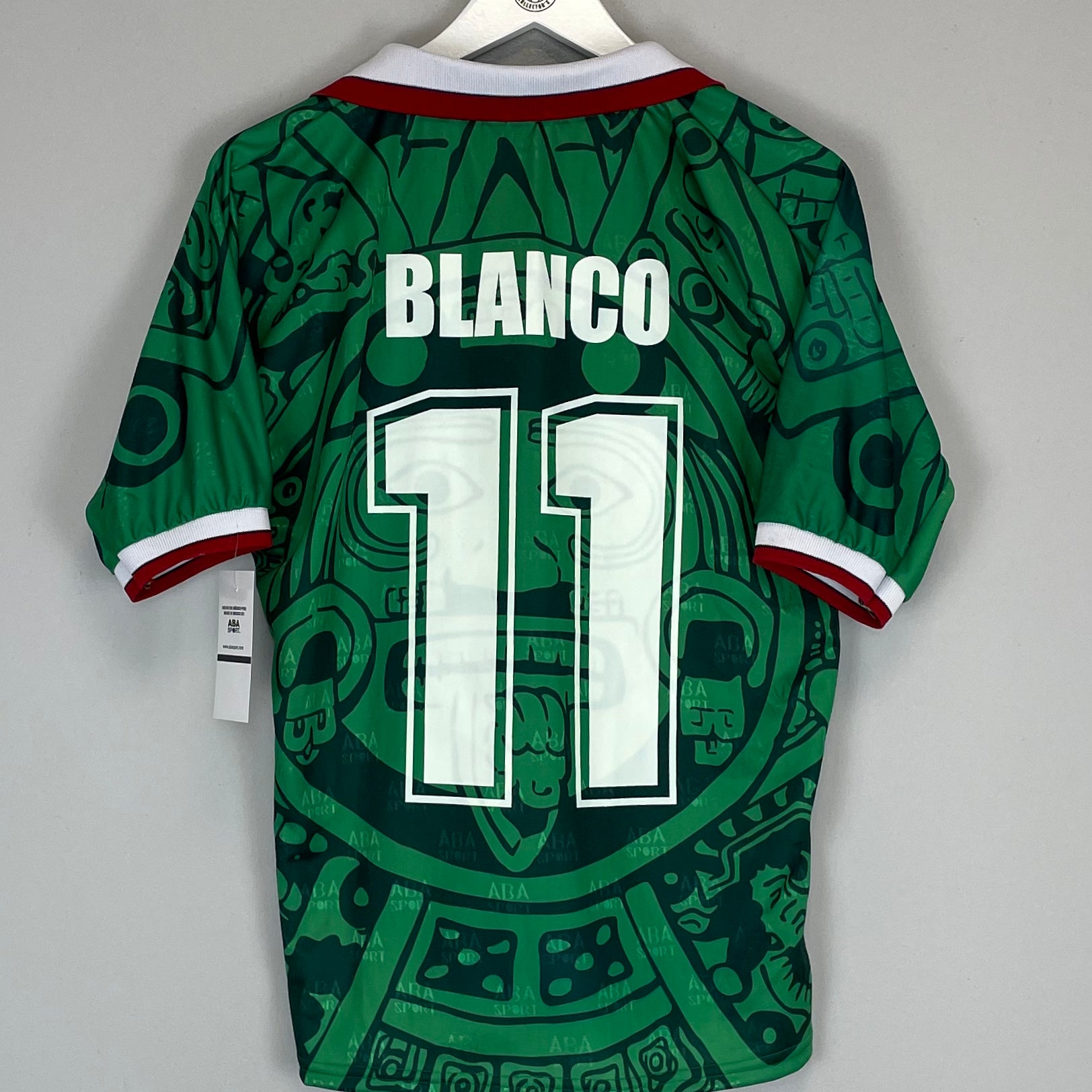 Shop 1998 MEXICO BLANCO #11 *REISSUE* BNWT HOME SHIRT (S) ABA SPORT, classic football shirts, vintage football shirts & retro soccer jerseys at Cult Kits