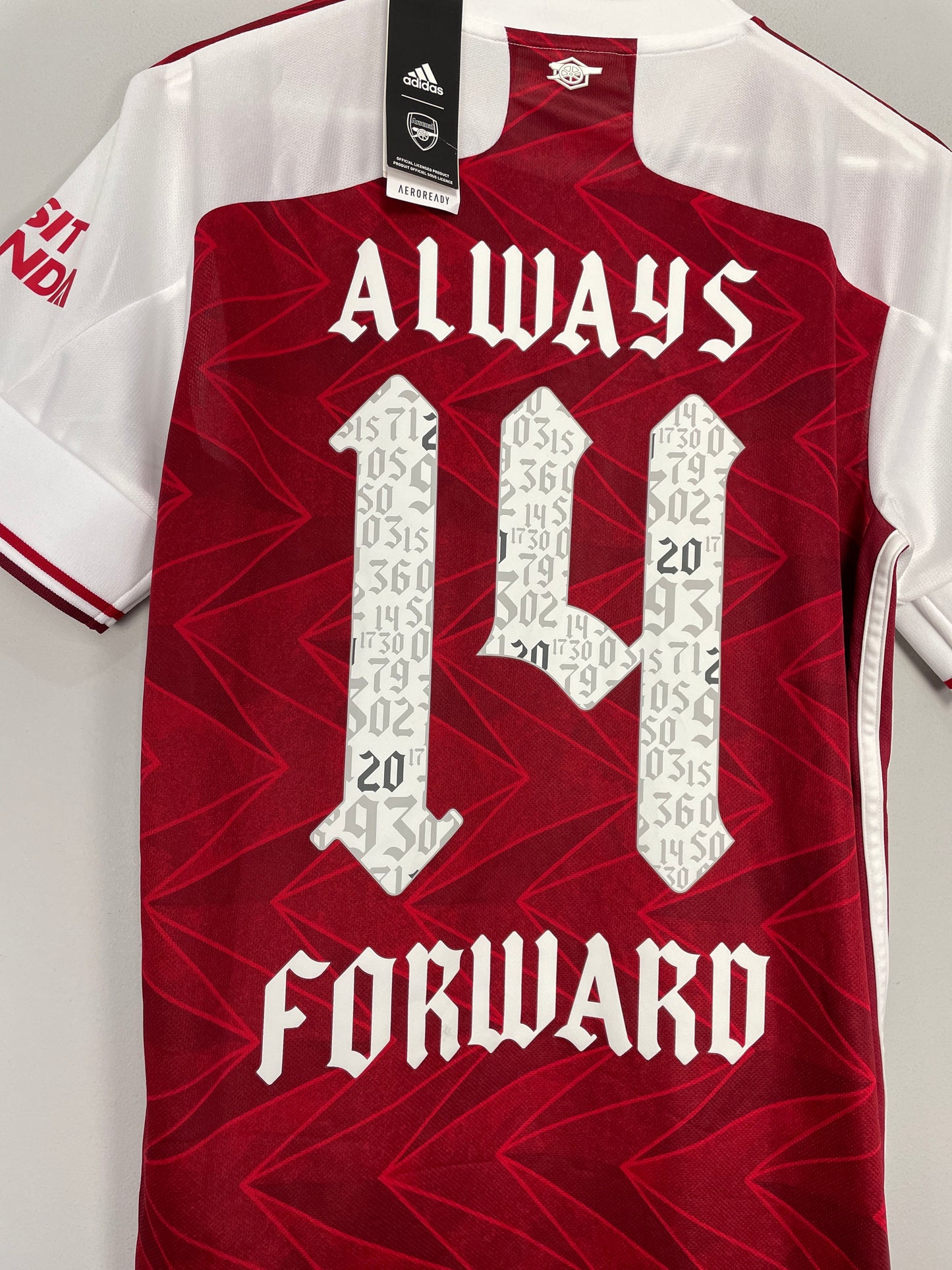 2020/21 ARSENAL ALWAYS #14 FOREVER *BNWT* FA CUP HOME SHIRT (M) ADIDAS