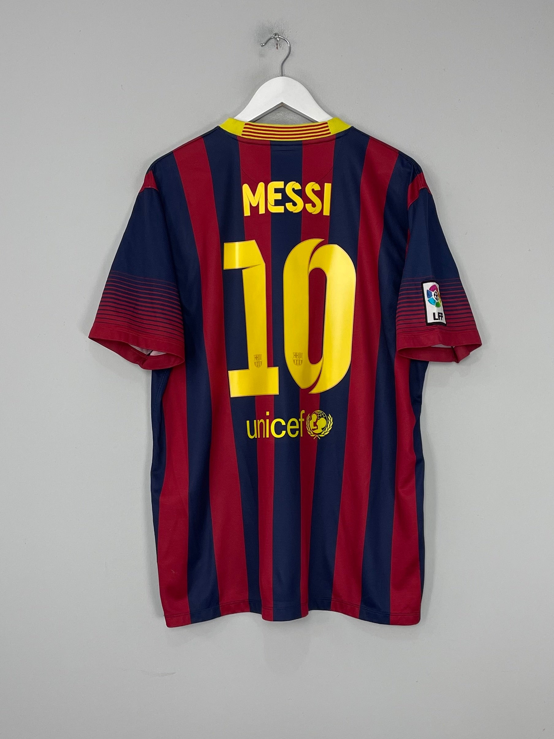 Shop 2013/14 BARCELONA MESSI #10 HOME SHIRT (XL) NIKE, classic football shirts, vintage football shirts & retro soccer jerseys at Cult Kits