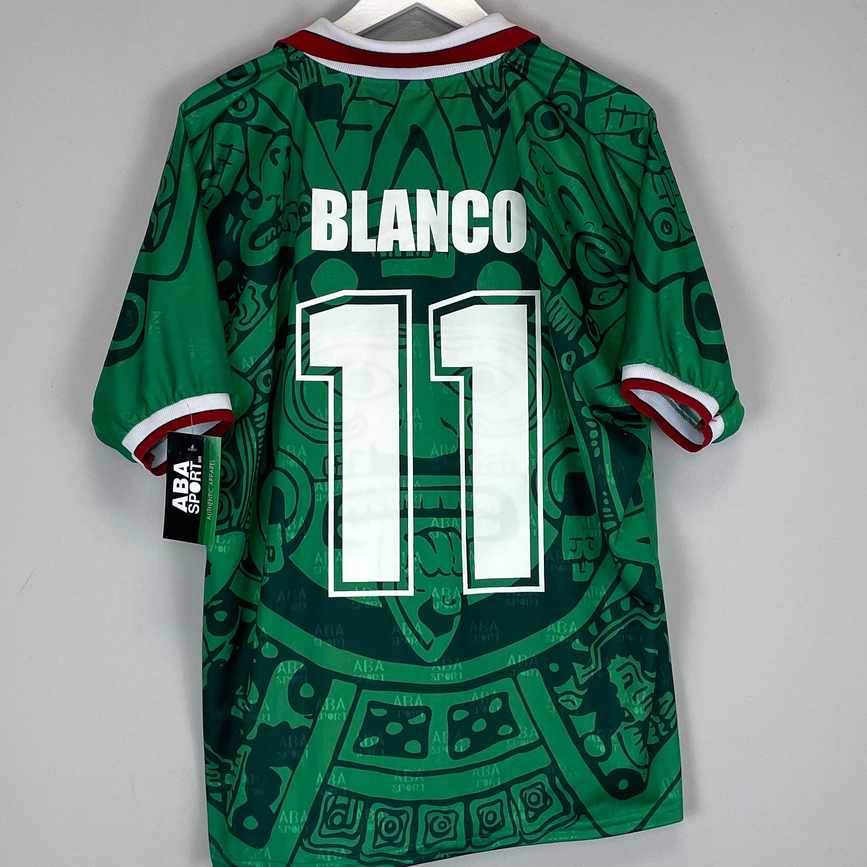 Shop 1998 MEXICO BLANCO #11 *RE-ISSUE* BNWT HOME SHIRT (XXL) ABA SPORT, classic football shirts, vintage football shirts & retro soccer jerseys at Cult Kits