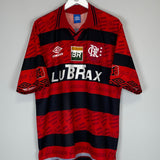 1995/96 FLAMENGO ROMARIO #11 *CENTENARY* HOME SHIRT (L) UMBRO