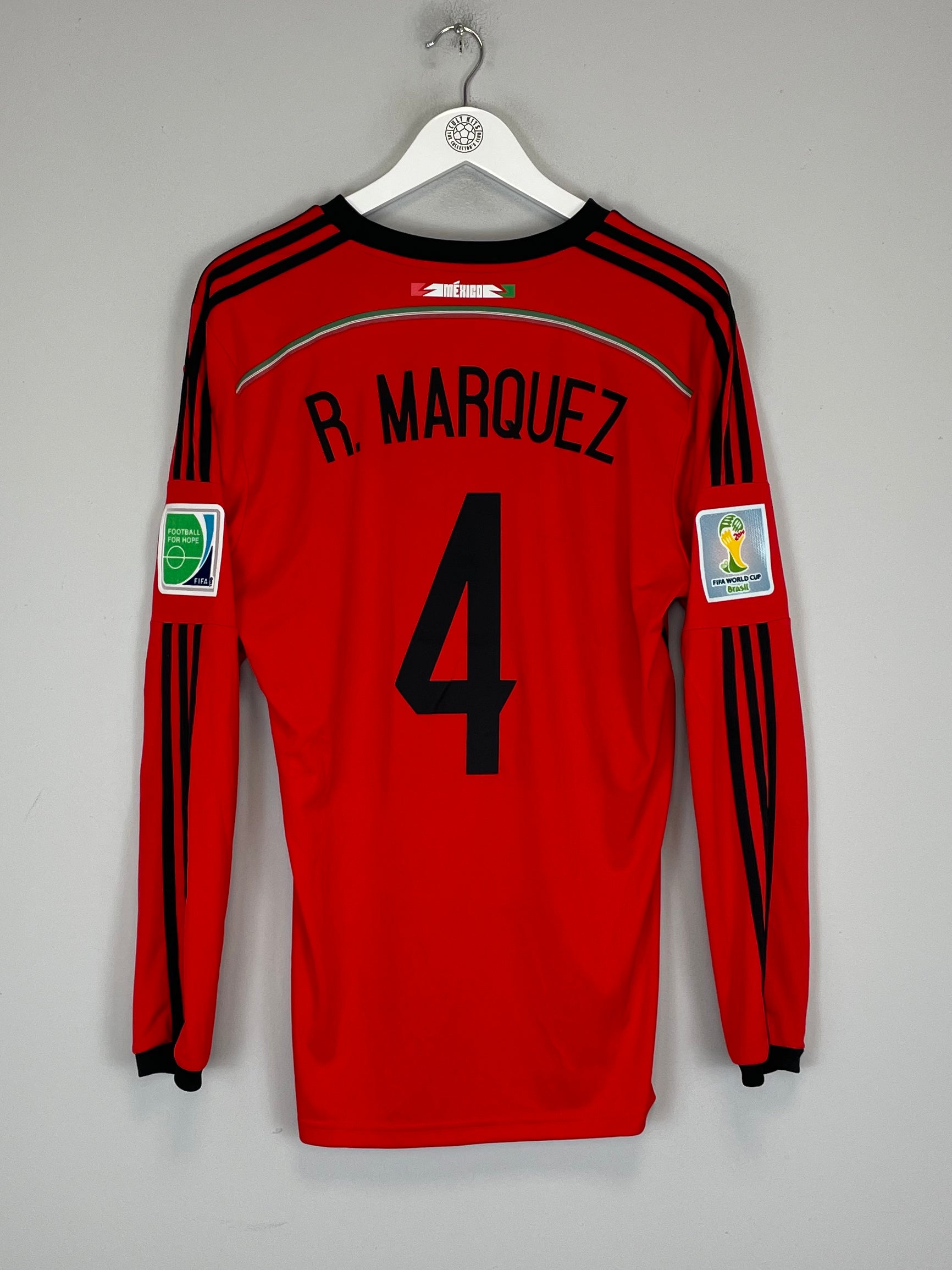 Shop 2014/15 MEXICO R.MARQUEZ #4 L/S AWAY SHIRT (L) ADIDAS, classic football shirts, vintage football shirts & retro soccer jerseys at Cult Kits