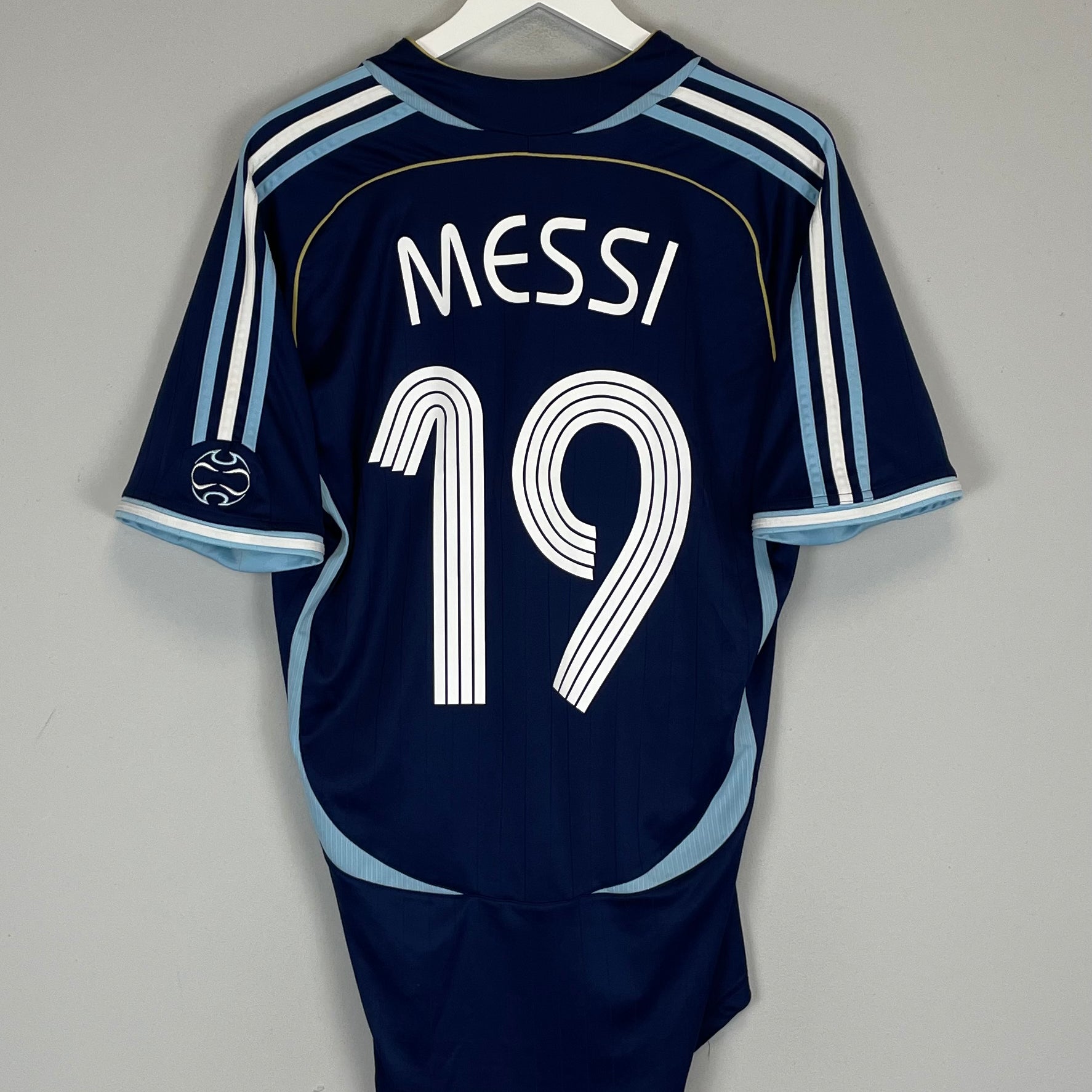 Shop 2006/07 ARGENTINA MESSI #19 AWAY SHIRT (L) ADIDAS, classic football shirts, vintage football shirts & retro soccer jerseys at Cult Kits