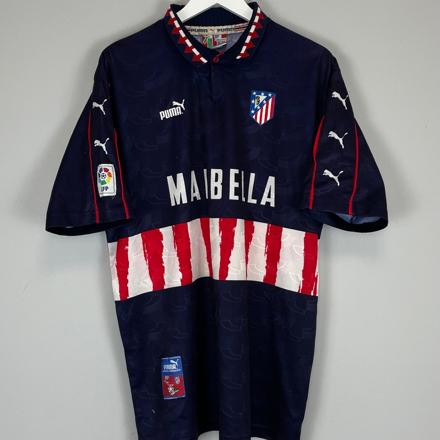 Shop 1997/98 ATLETICO MADRID AWAY SHIRT (L) PUMA, classic football shirts, vintage football shirts & retro soccer jerseys at Cult Kits