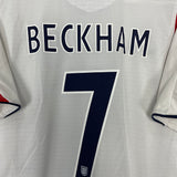 Shop 2005/07 ENGLAND BECKHAM #7 HOME SHIRT (XXL) UMBRO, classic football shirts, vintage football shirts & retro soccer jerseys at Cult Kits