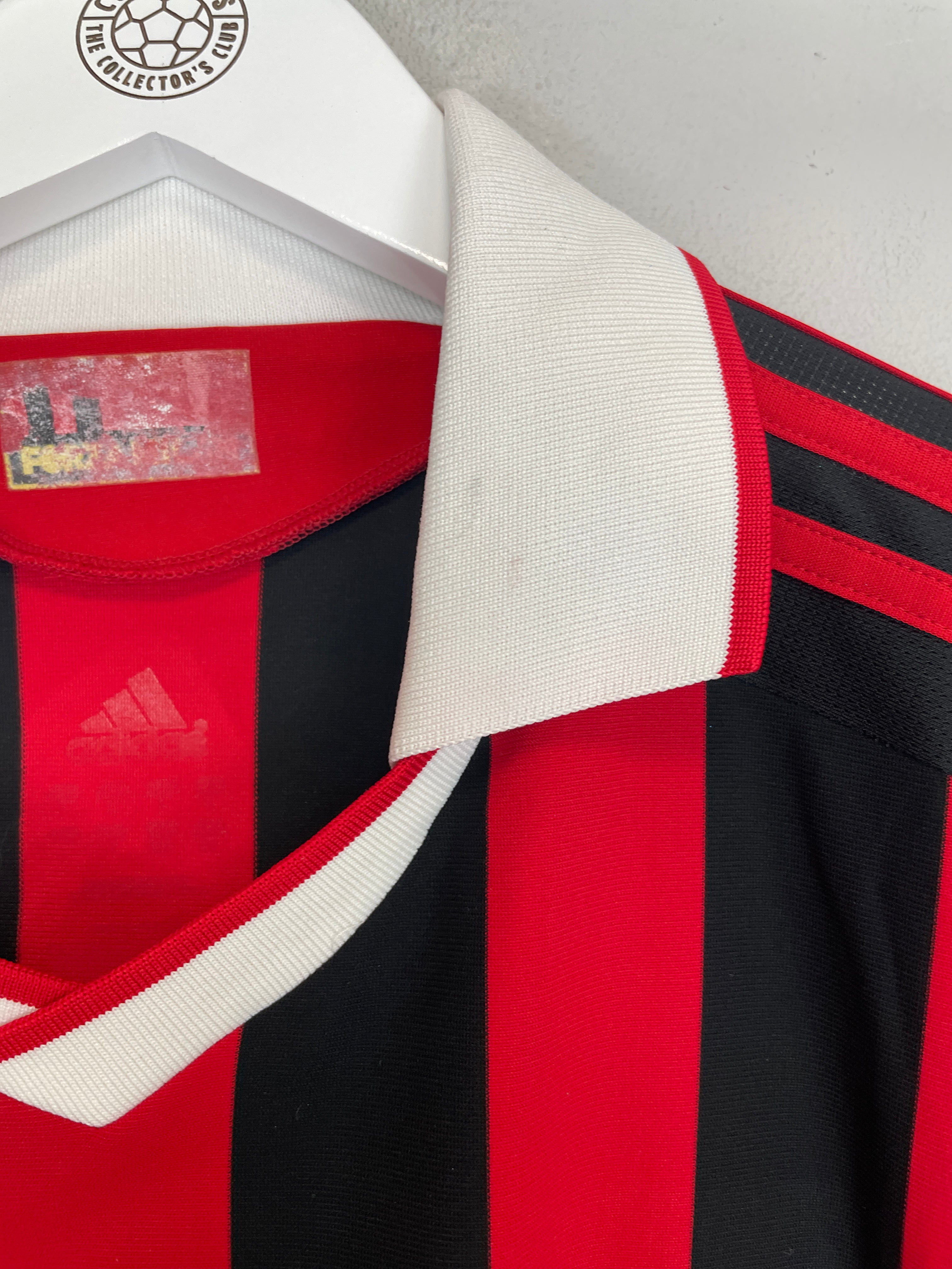 Shop 2009/10 AC MILAN RONALDINHO #80 C/L L/S HOME SHIRT (L) ADIDAS, classic football shirts, vintage football shirts & retro soccer jerseys at Cult Kits