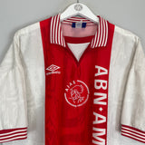 1996/97 AJAX KLUIVERT #9 HOME SHIRT (XL) UMBRO