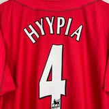 2002/04 LIVERPOOL HYPIA #4 HOME SHIRT (XL) REEBOK