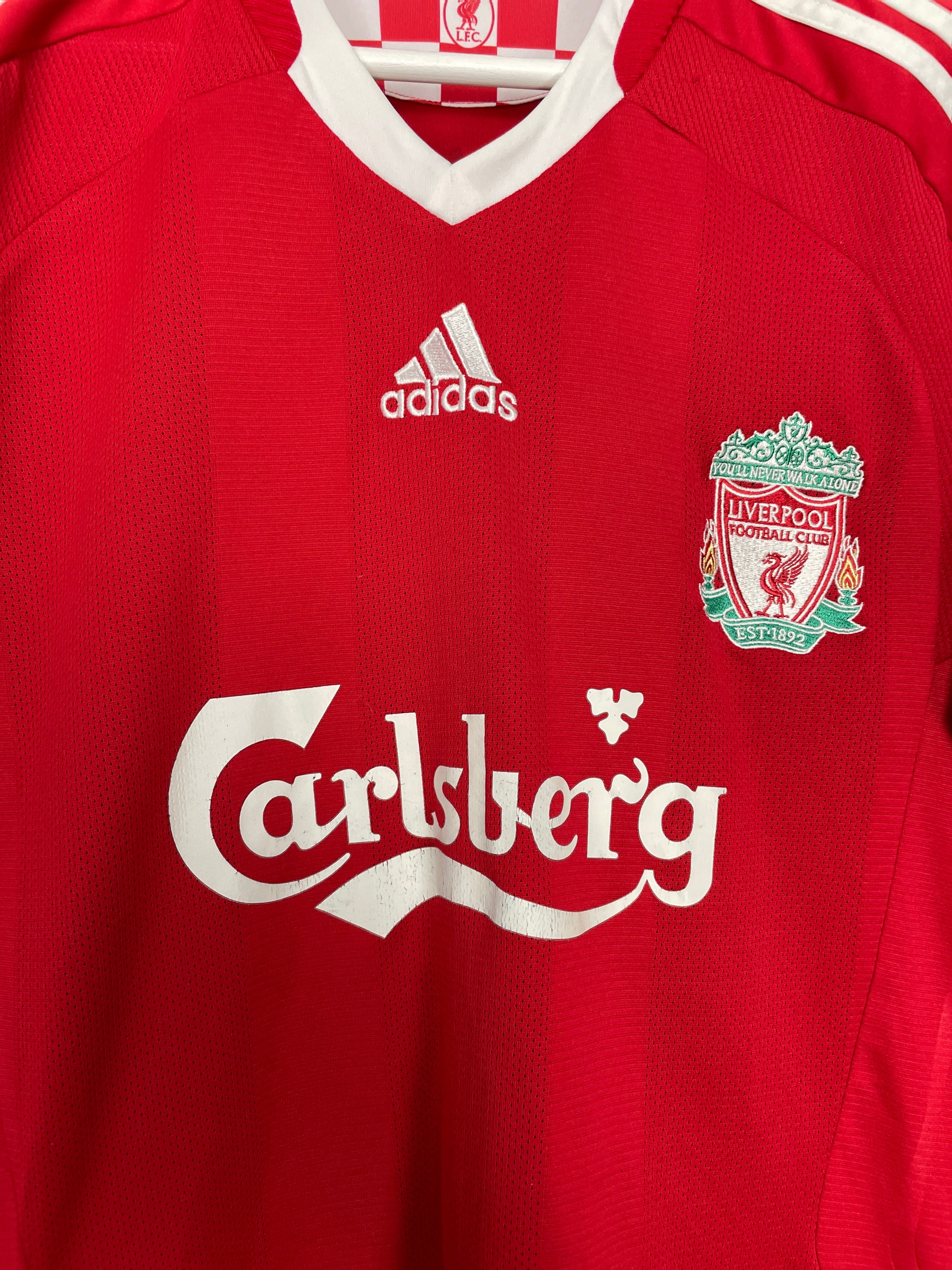 Shop 2008/10 LIVERPOOL ALONSO #14 HOME SHIRT (M) ADIDAS, classic football shirts, vintage football shirts & retro soccer jerseys at Cult Kits