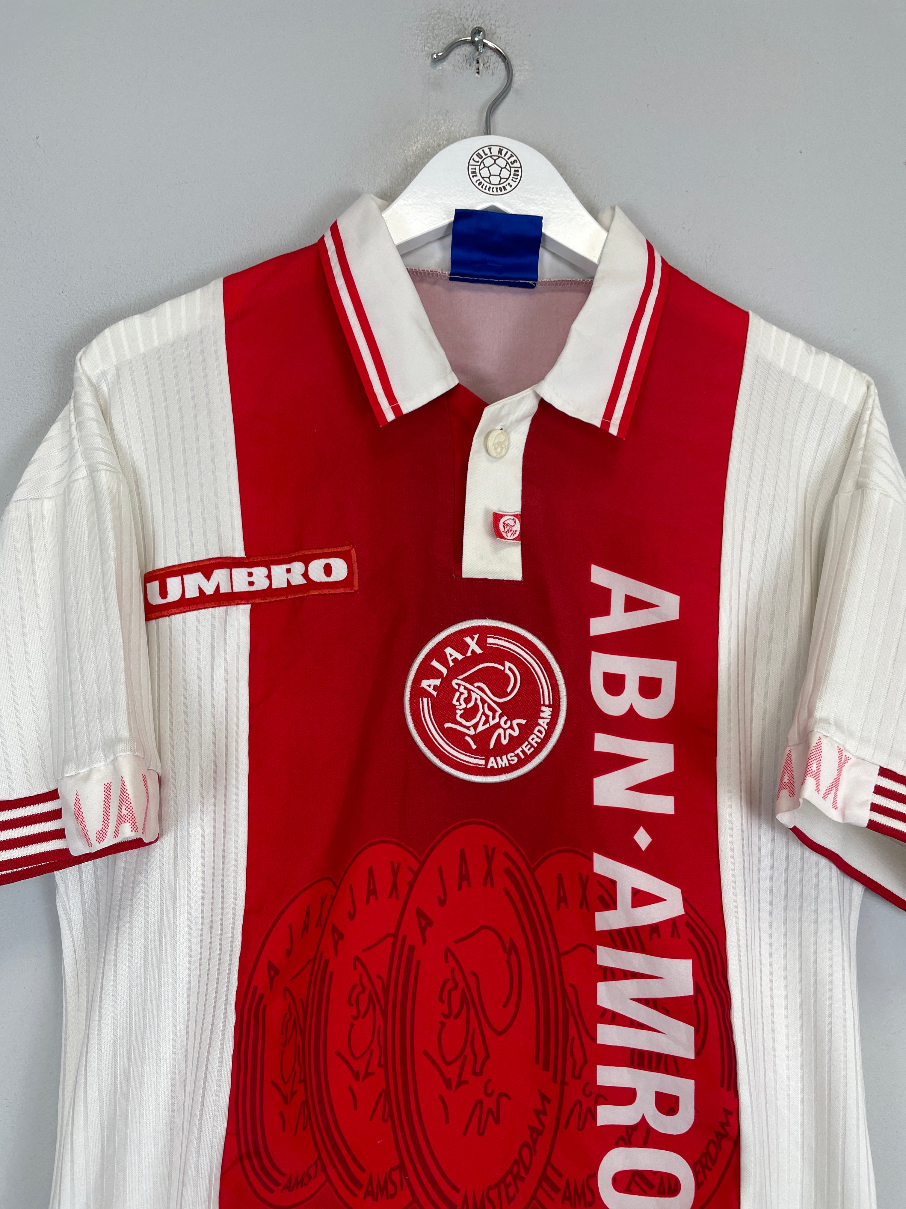 Shop 1997/98 AJAX LAUDRUP #11 HOME SHIRT (M) UMBRO, classic football shirts, vintage football shirts & retro soccer jerseys at Cult Kits