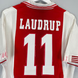 Shop 1997/98 AJAX LAUDRUP #11 HOME SHIRT (M) UMBRO, classic football shirts, vintage football shirts & retro soccer jerseys at Cult Kits