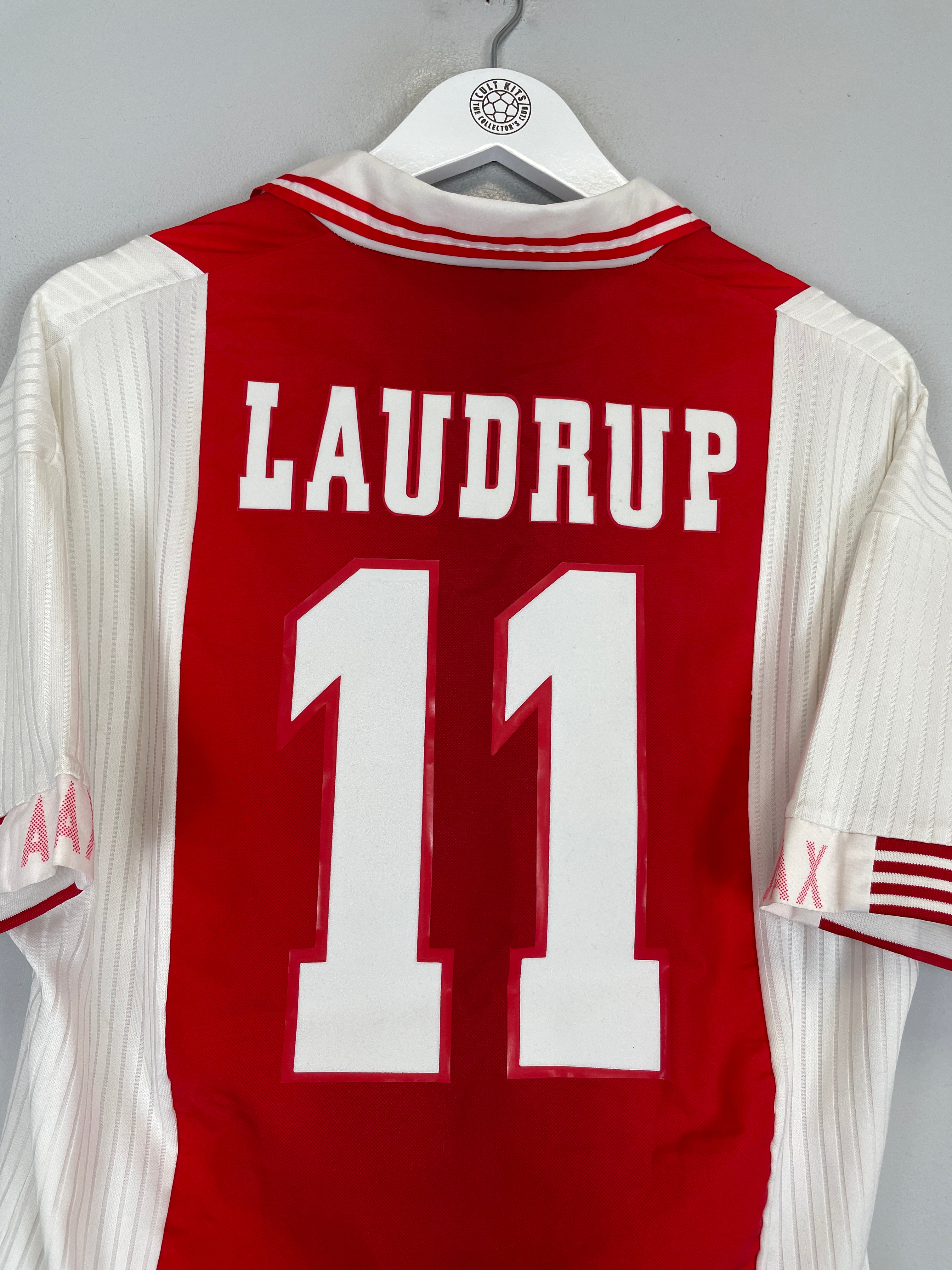 Shop 1997/98 AJAX LAUDRUP #11 HOME SHIRT (M) UMBRO, classic football shirts, vintage football shirts & retro soccer jerseys at Cult Kits