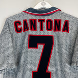 1995/96 MANCHESTER UNITED CANTONA #7 AWAY SHIRT (M) UMBRO