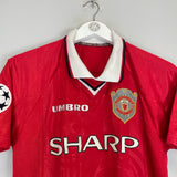 1999/00 MANCHESTER UNITED BECKHAM #7 C/L HOME SHIRT (S) UMBRO