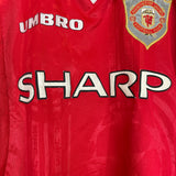 1999/00 MANCHESTER UNITED BECKHAM #7 C/L HOME SHIRT (S) UMBRO