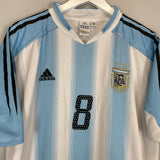 2004/05 ARGENTINA RIQUELME #8 HOME SHIRT (XL) ADIDAS